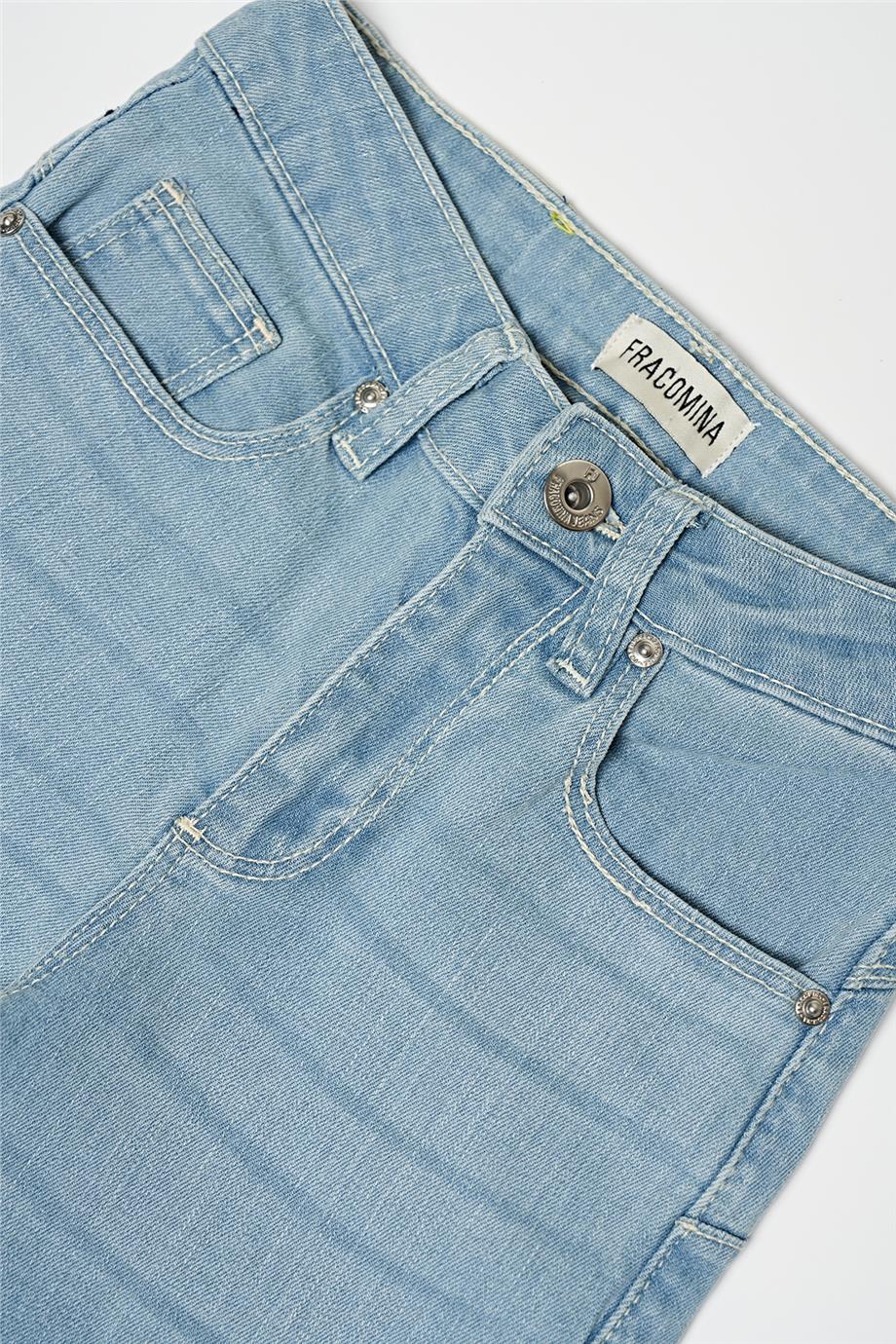 Fracomina Kız Çocuk Mavi Pantolon