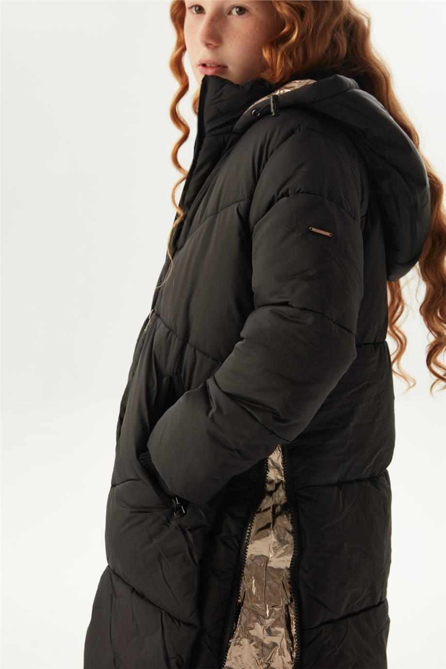 Fracomina Kız Çocuk Siyah Mont