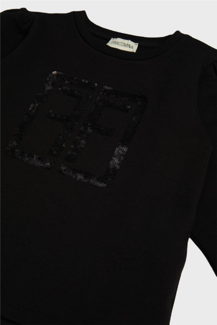 Fracomina Kız Çocuk Siyah Sweatshirt