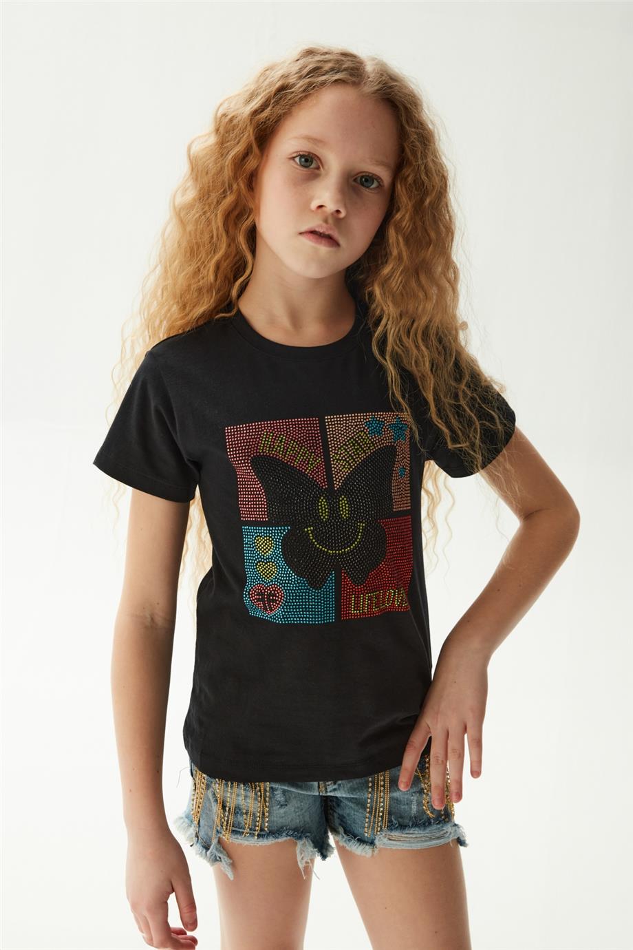 Fracomina Kız Çocuk Siyah T-Shirt