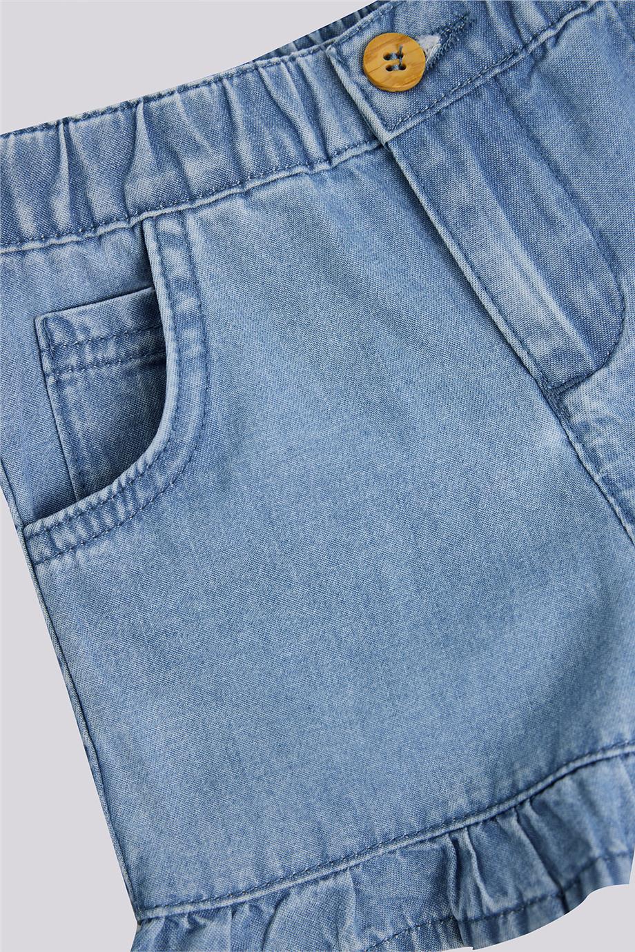 Gb Baby Basic Kız Bebek Denim ŞortGb Baby Basic Kız Bebek Denim Şort