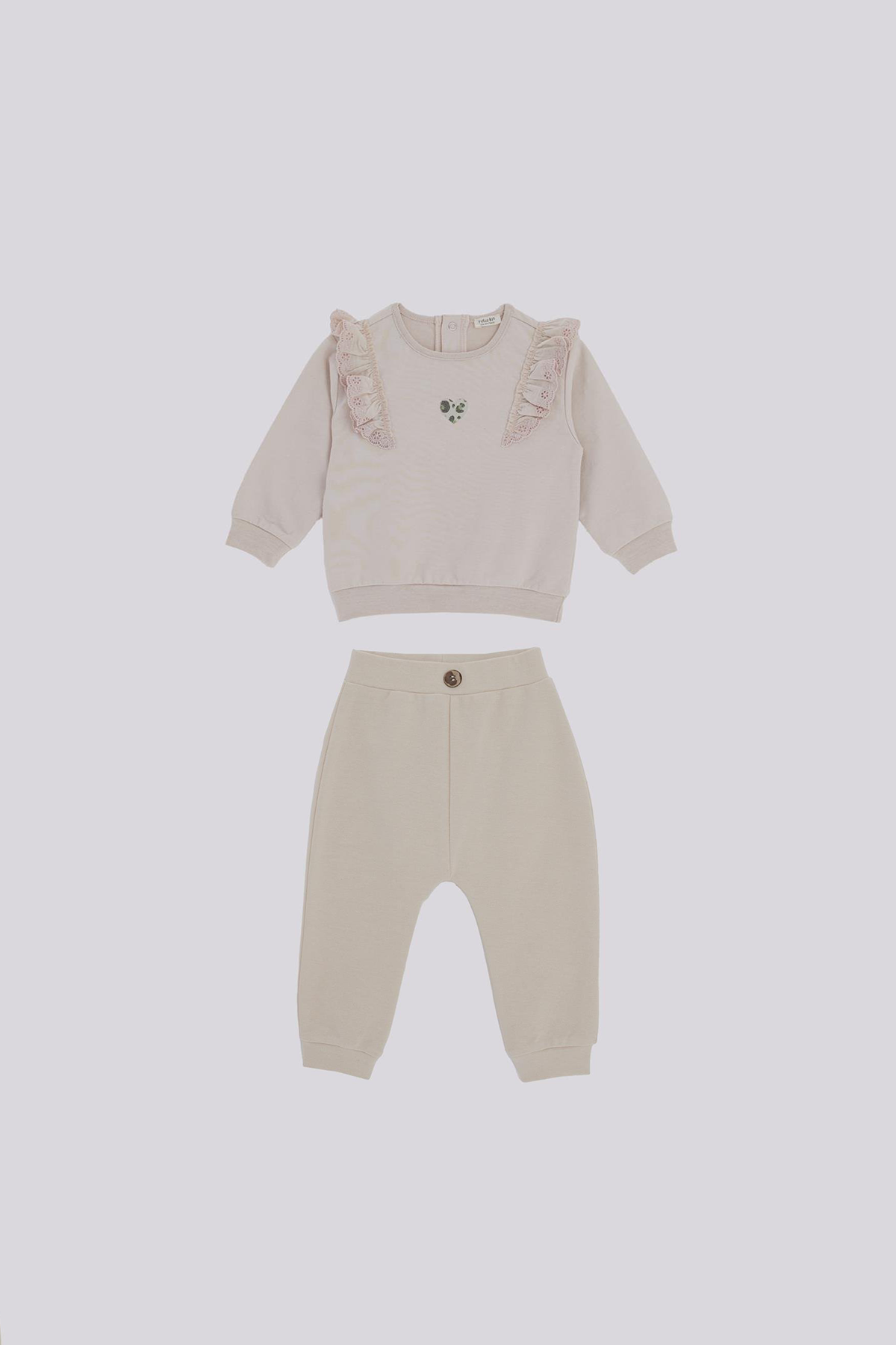 Gb Baby Basic Kız Bebek Ekru Eşofman TakımGb Baby Basic Kız Bebek Ekru Eşofman Takım