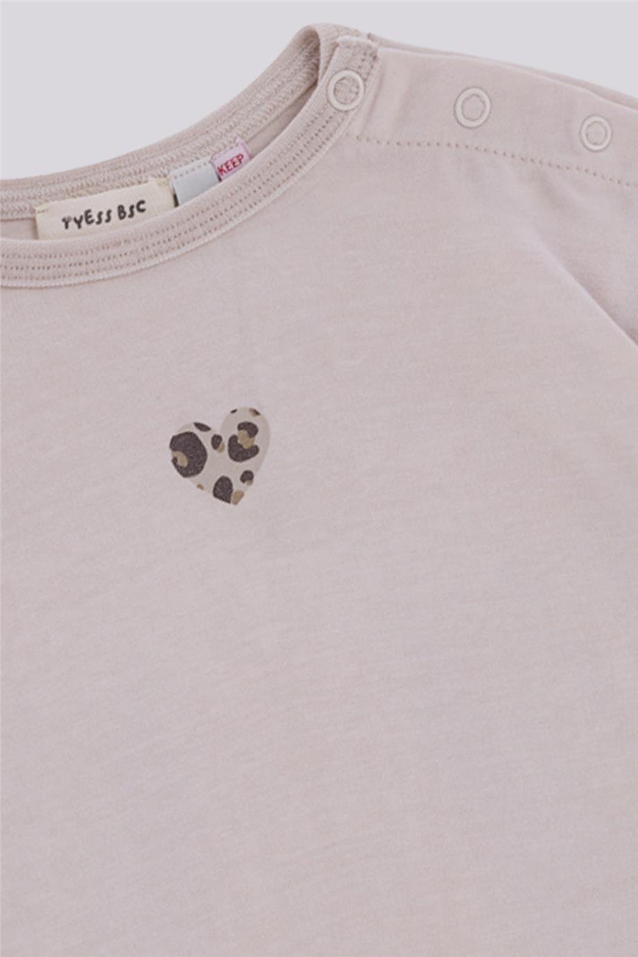 Gb Baby Basic Kız Bebek Ekru TshirtGb Baby Basic Kız Bebek Ekru Tshirt