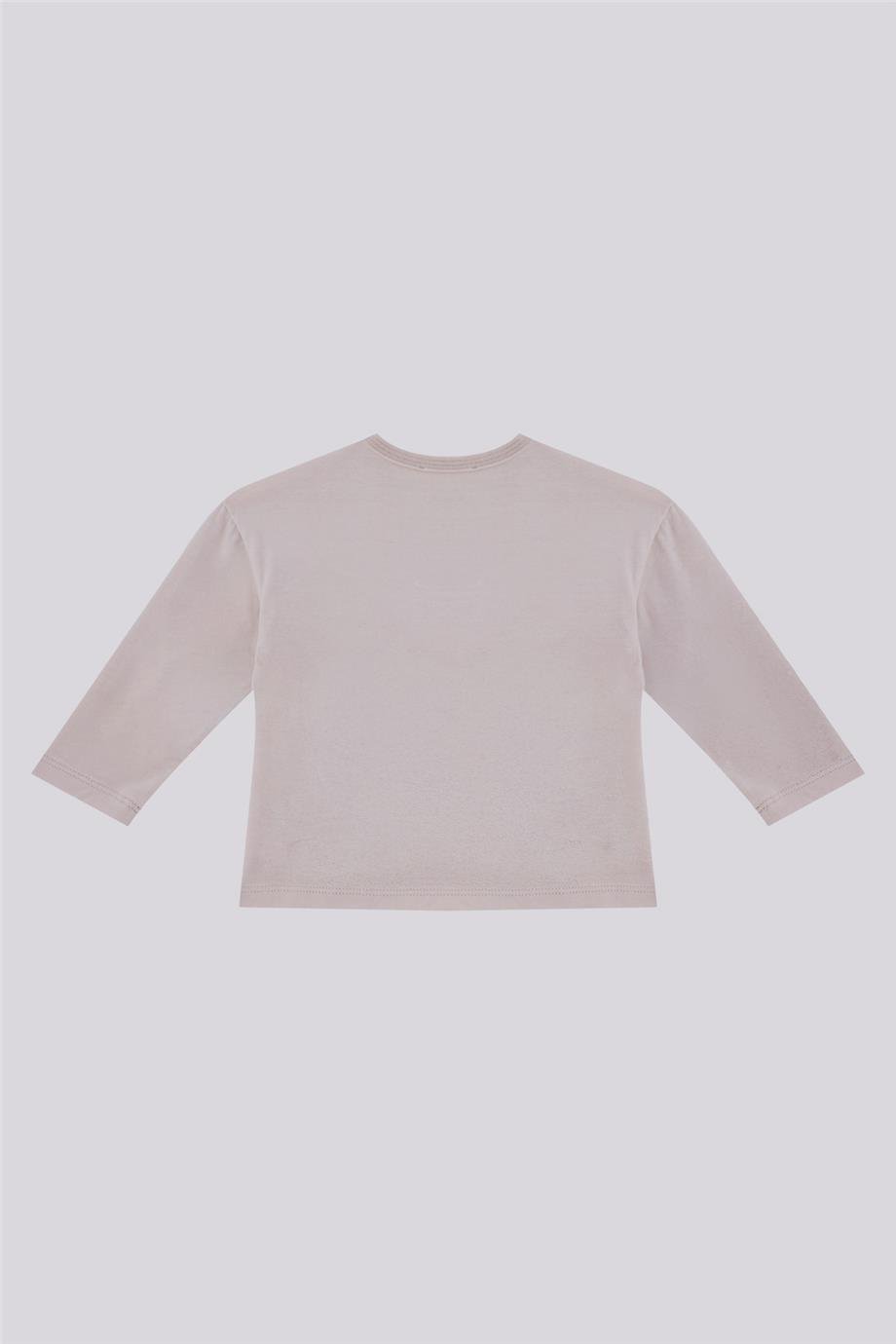 Gb Baby Basic Kız Bebek Ekru TshirtGb Baby Basic Kız Bebek Ekru Tshirt