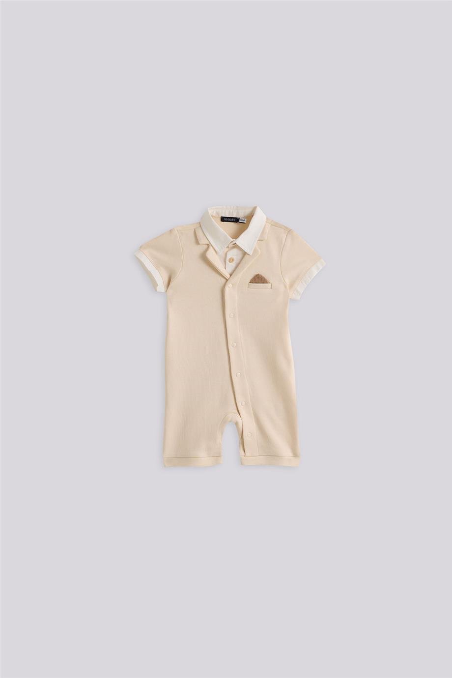GB Baby Baby Boy Beige OverallGB Baby Baby Boy Beige Overall