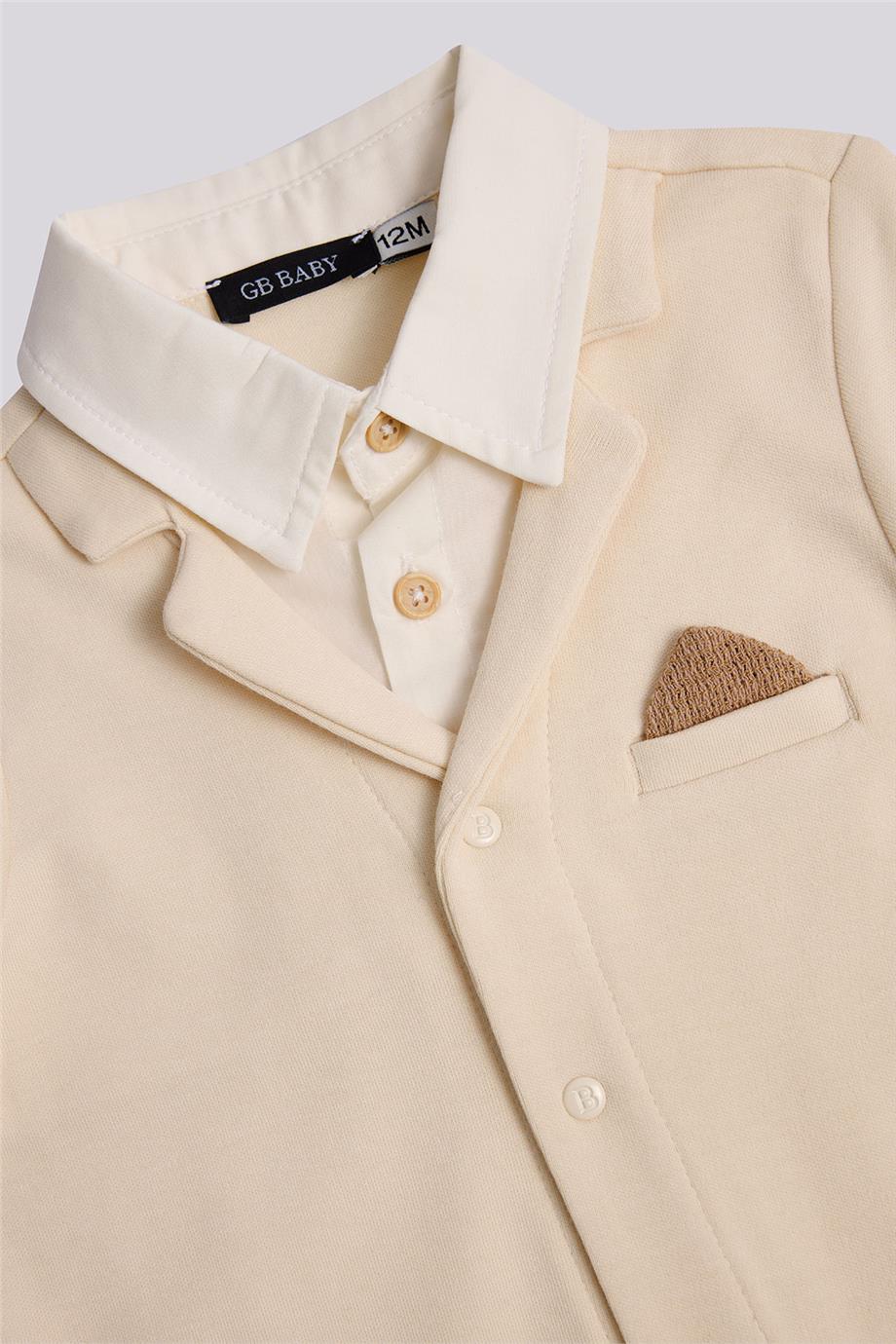 GB Baby Baby Boy Beige OverallGB Baby Baby Boy Beige Overall