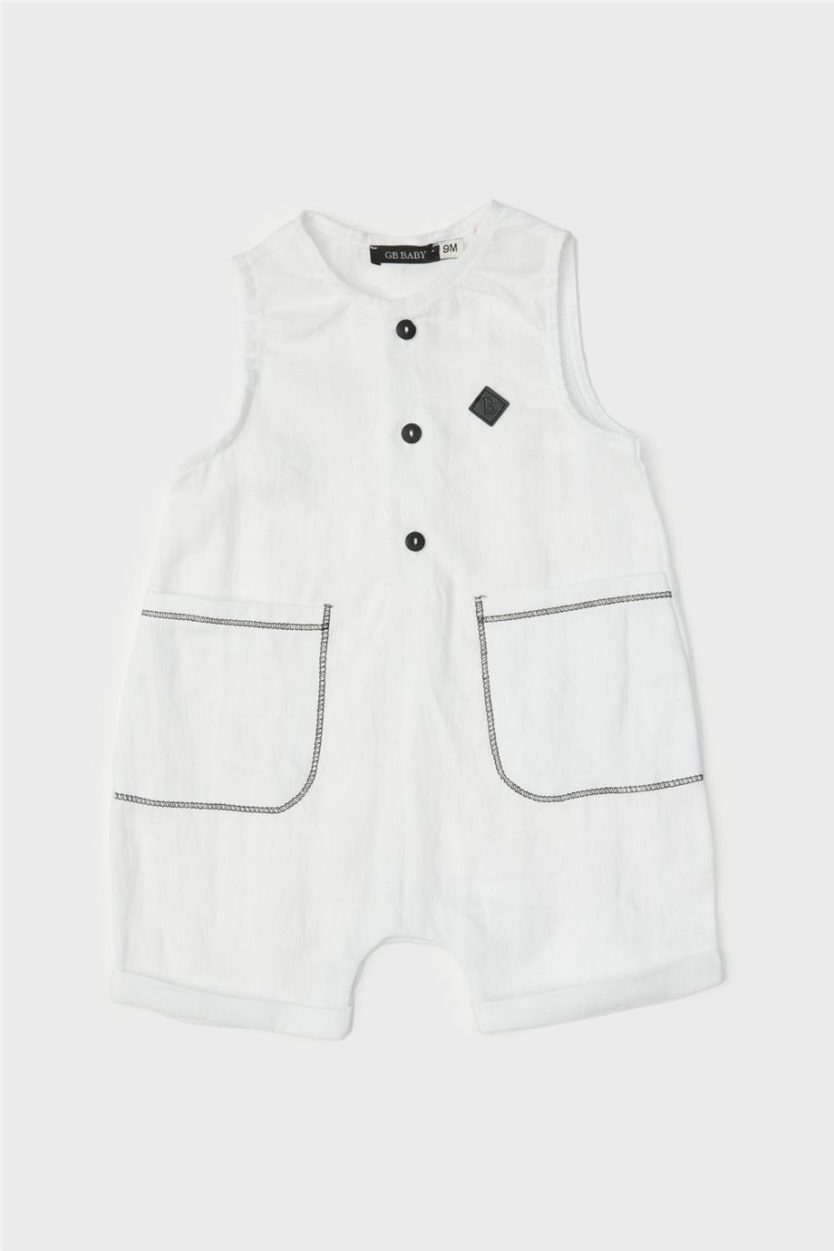 GB Baby Erkek Bebek Beyaz Tulum