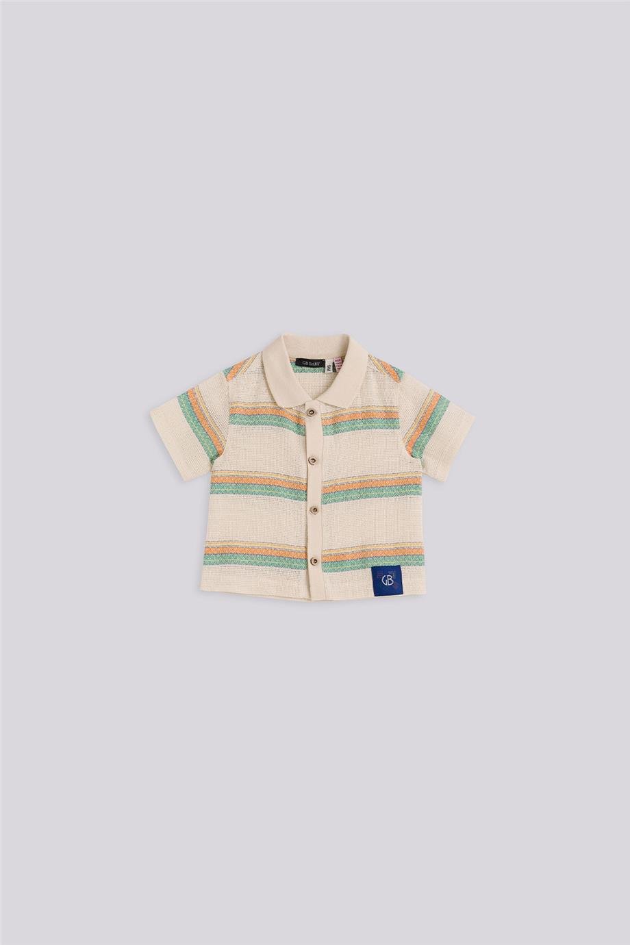 GB Baby Erkek Bebek Çizgili GömlekGB Baby Erkek Bebek Çizgili Gömlek