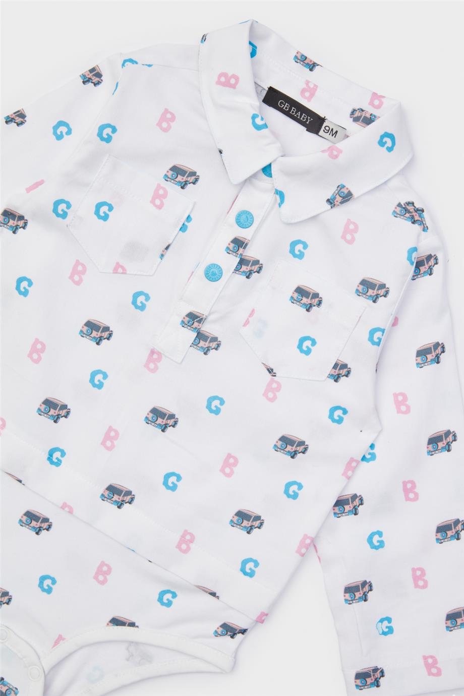 GB Baby Erkek Bebek Desenli Gömlek