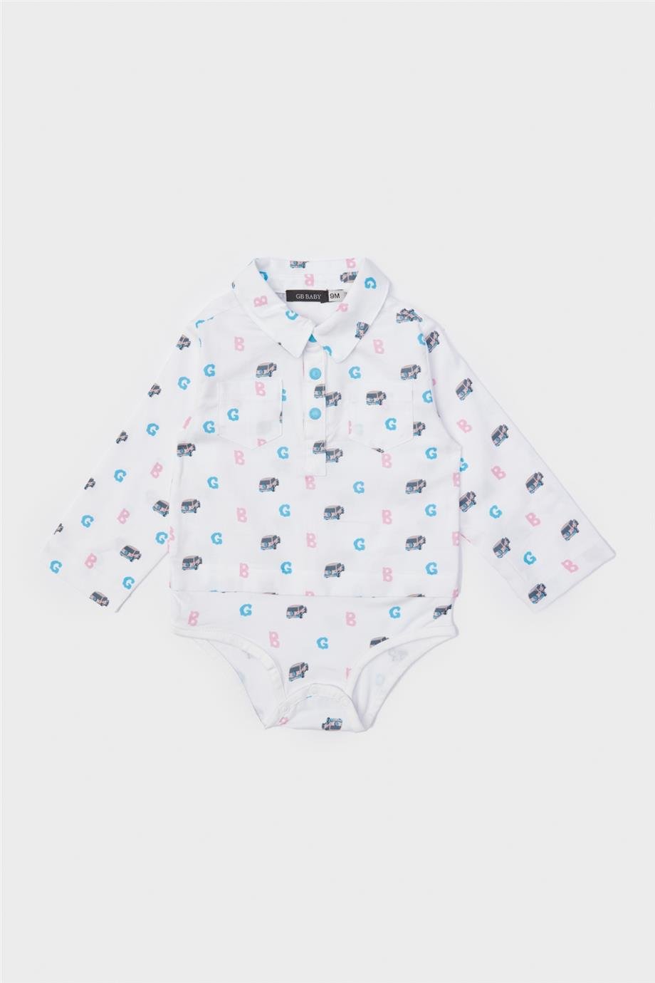 GB Baby Erkek Bebek Desenli Gömlek