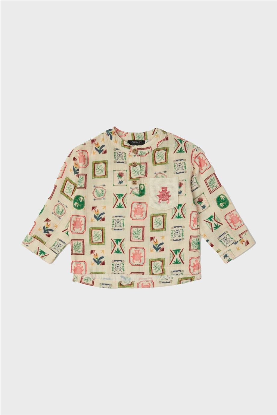 GB Baby Erkek Bebek Desenli Gömlek