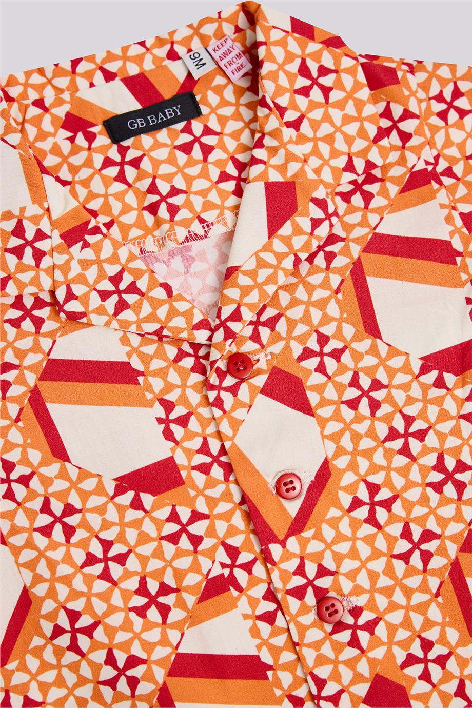 GB Baby Erkek Bebek Desenli GömlekGB Baby Erkek Bebek Desenli Gömlek