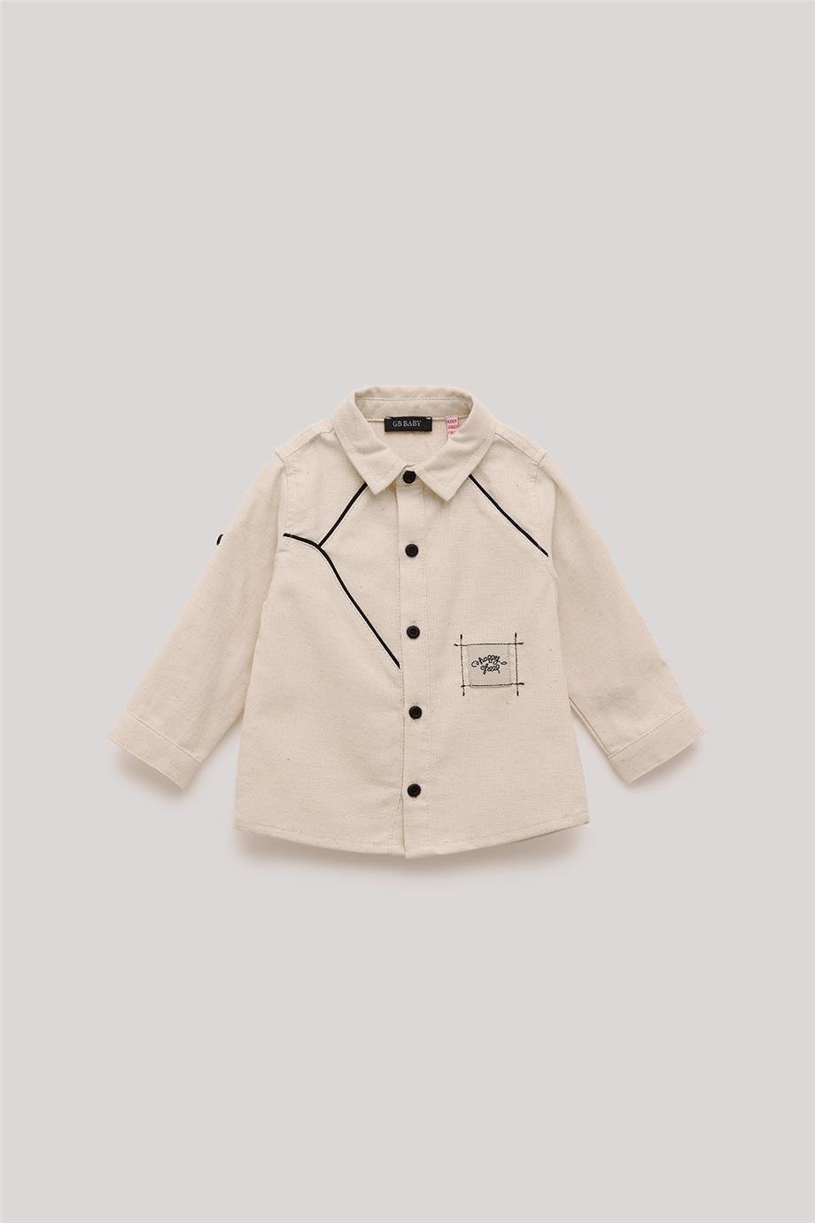 GB Baby Erkek Bebek Ekru Gömlek