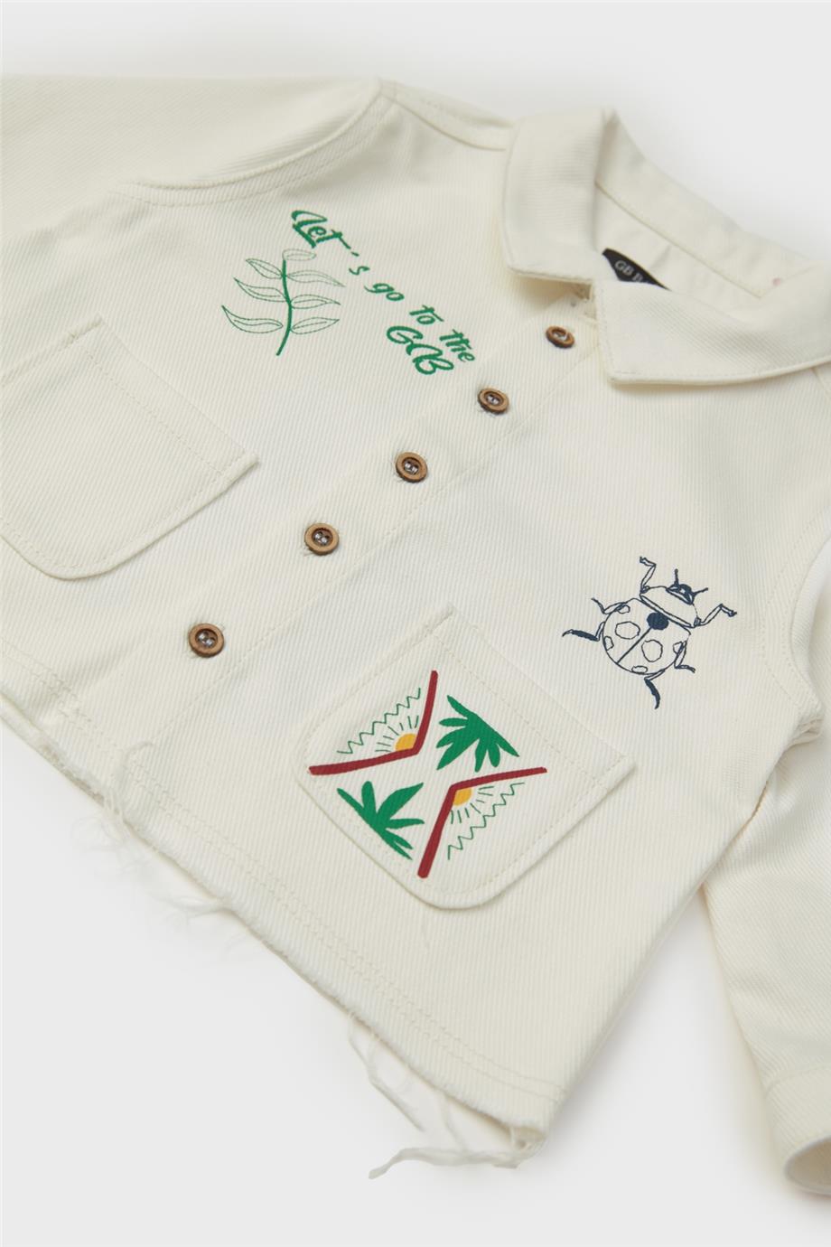 GB Baby Erkek Bebek Ekru Gömlek