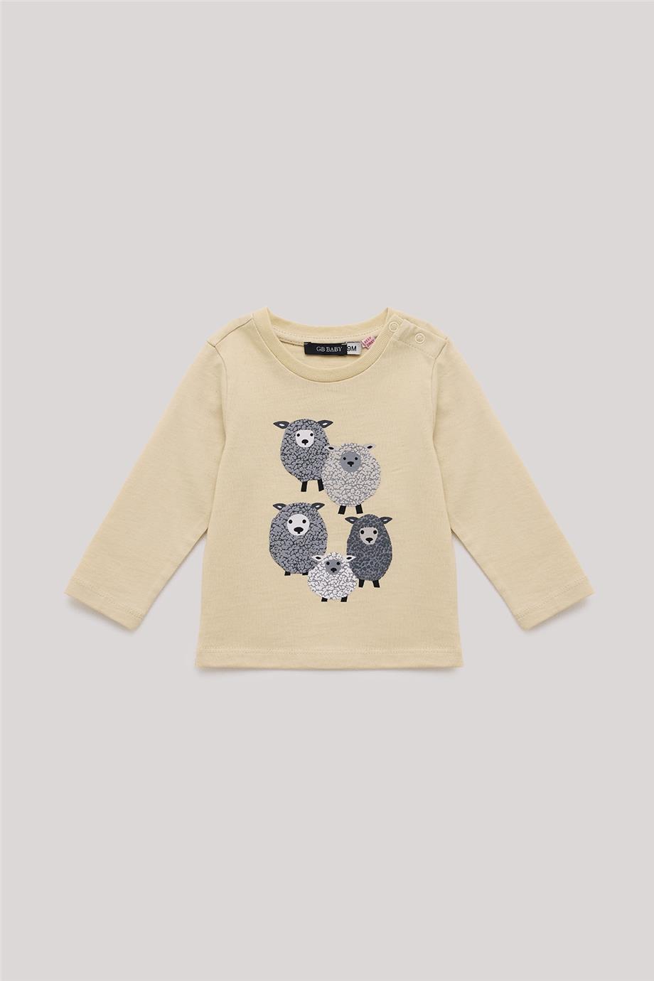 GB Baby Erkek Bebek Ekru T-Shirt