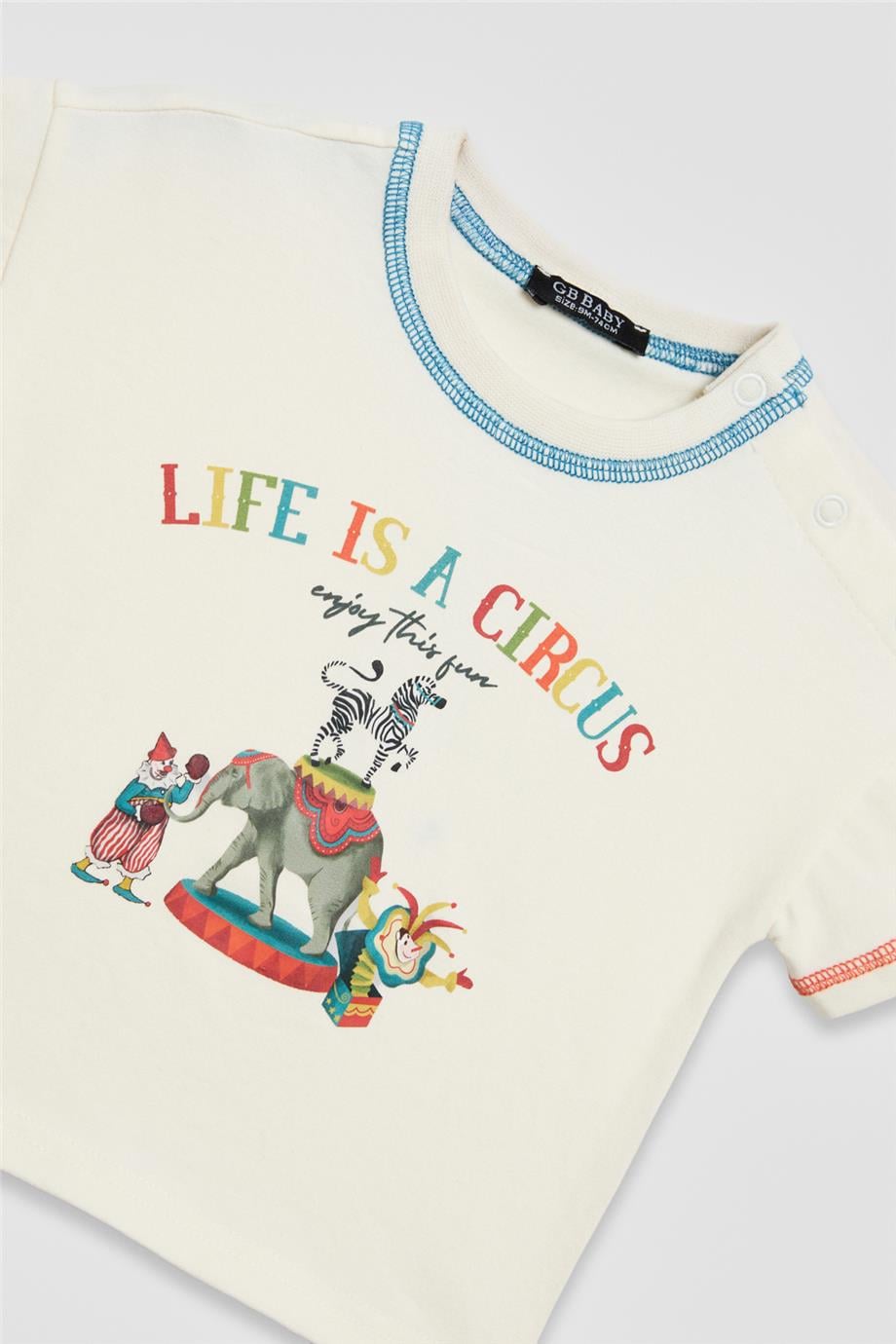 GB Baby Erkek Bebek Ekru TshirtGB Baby Erkek Bebek Ekru Tshirt