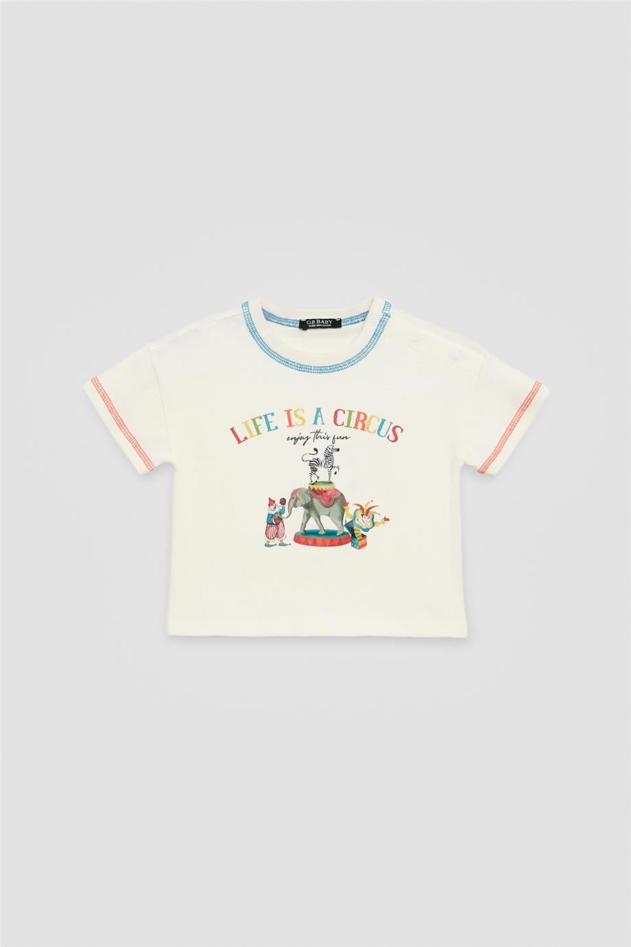 GB Baby Erkek Bebek Ekru TshirtGB Baby Erkek Bebek Ekru Tshirt