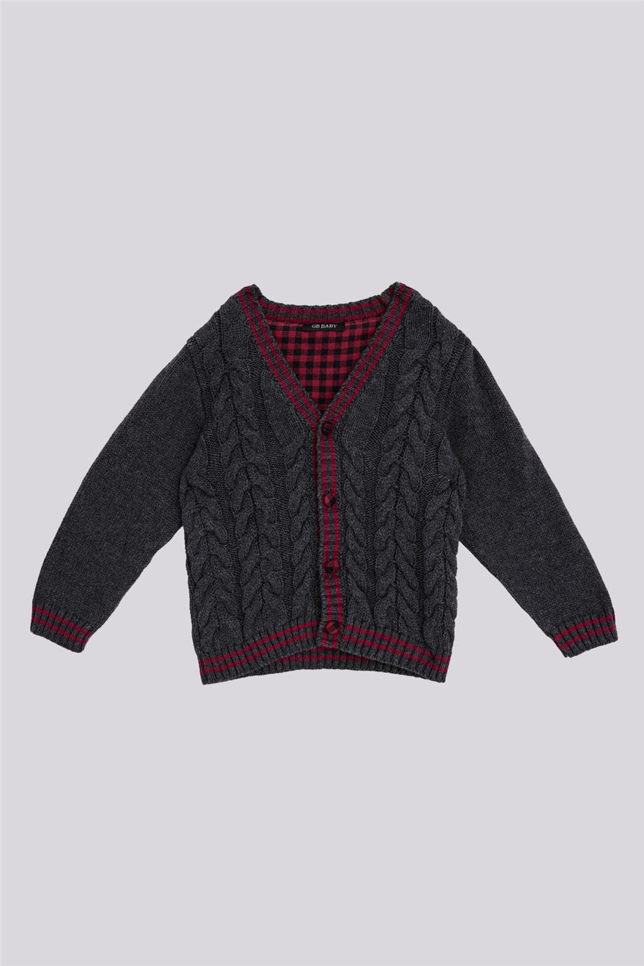 GB Baby Erkek Bebek Gri HırkaGB Baby Erkek Bebek Gri Hırka