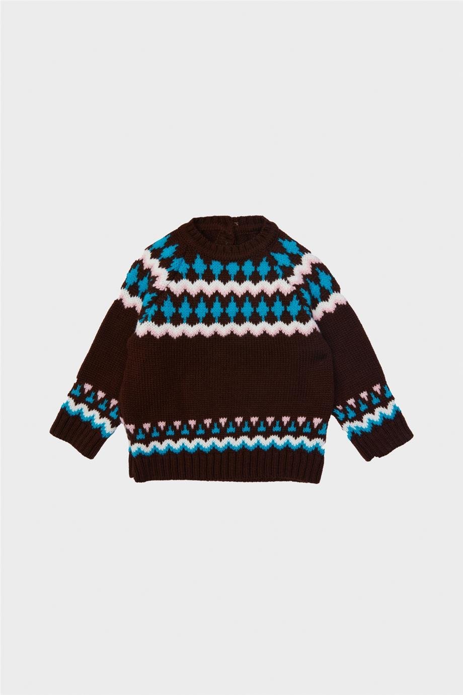 GB Baby Erkek Bebek Kahve Kazak