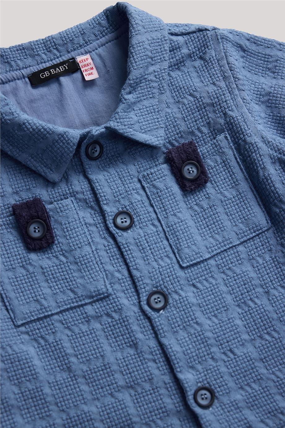 GB Baby Erkek Bebek Mavi Gömlek