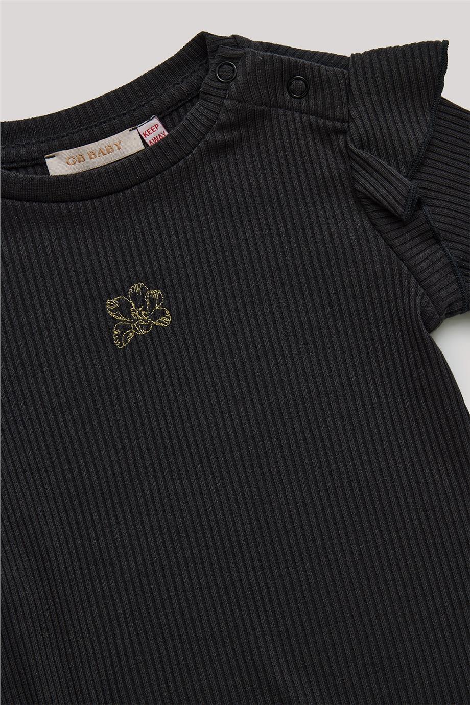 GB Baby Kız Bebek Antrasit T-Shirt