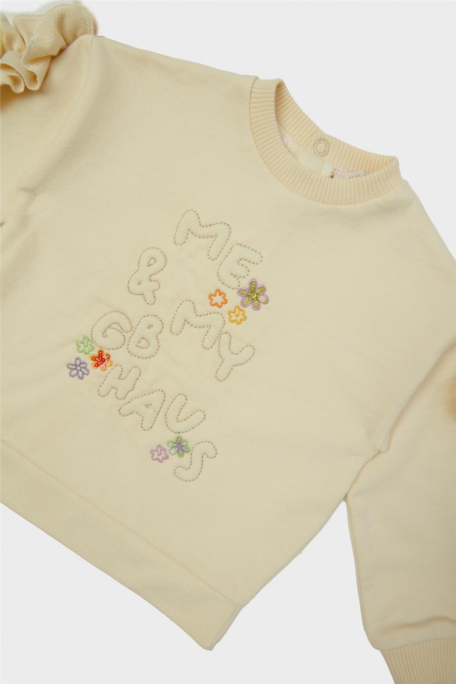 GB Baby Kız Bebek Bej Sweatshirt