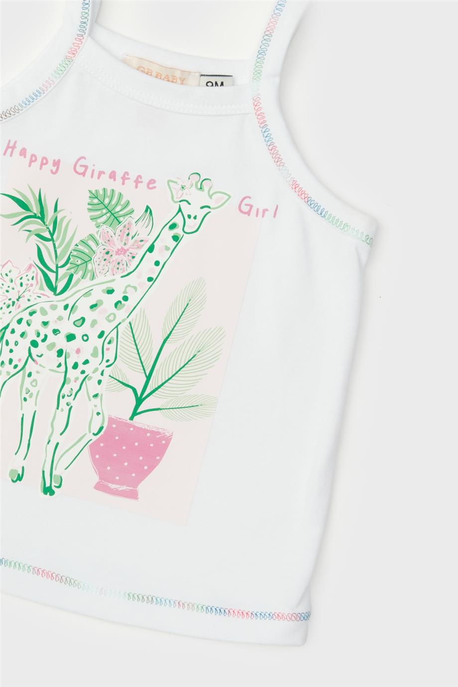 GB Baby Kız Bebek Beyaz Atlet