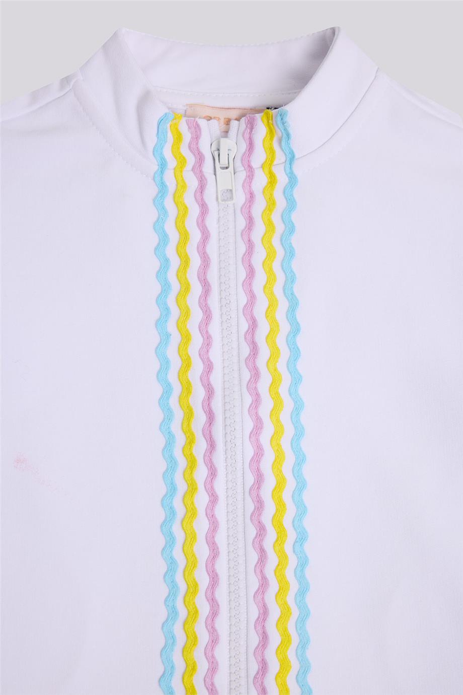 GB Baby Kız Bebek Beyaz Eşofman ÜstüGB Baby Kız Bebek Beyaz Eşofman Üstü