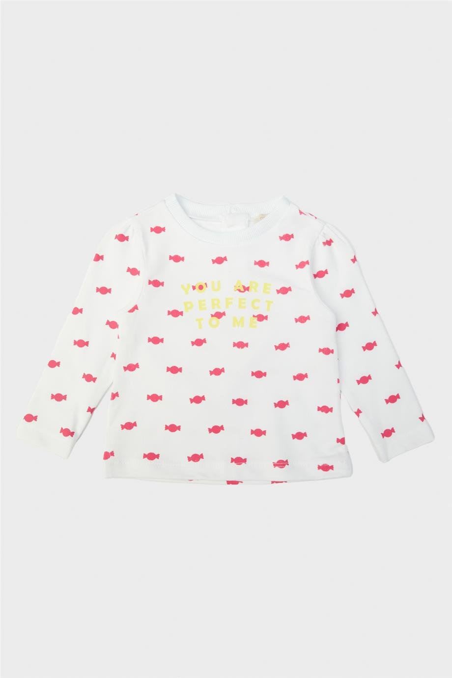 GB Baby Kız Bebek Beyaz T-Shirt