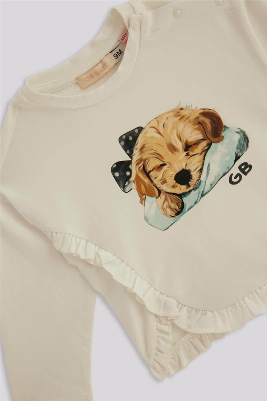 GB Baby Baby Girl White TshirtGB Baby Baby Girl White Tshirt