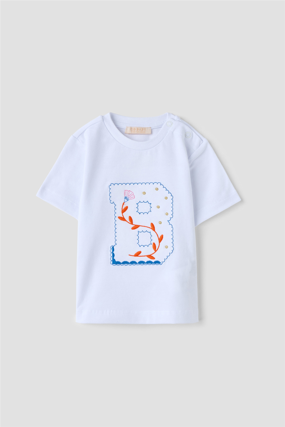 GB Baby Baby Girl White TshirtGB Baby Baby Girl White Tshirt