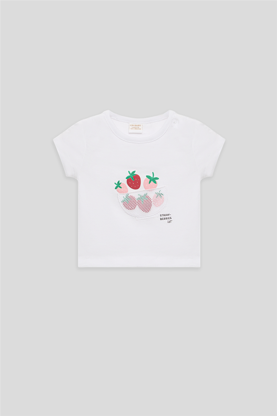 GB Baby Baby Girl White TshirtGB Baby Baby Girl White Tshirt