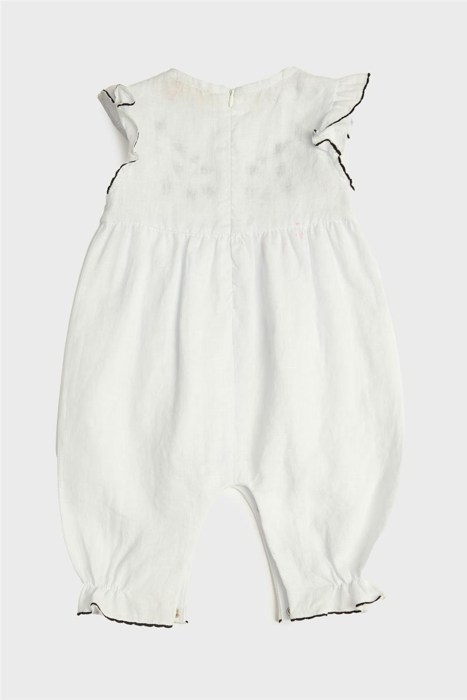 GB Baby Kız Bebek Beyaz Tulum