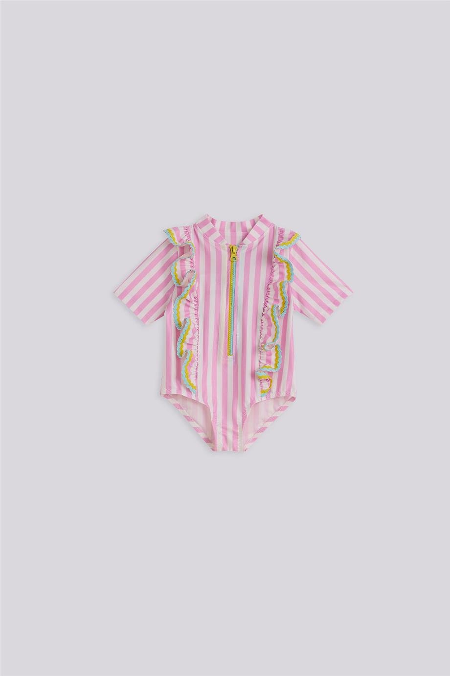 GB Baby Baby Girl Striped SwimsuitGB Baby Baby Girl Striped Swimsuit