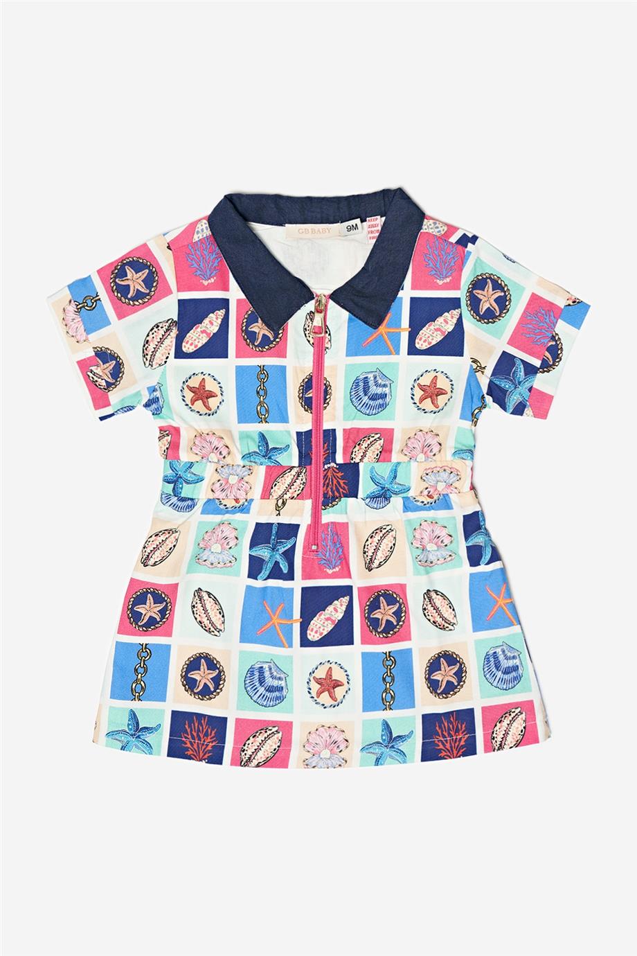 GB Baby Kız Bebek Desenli Elbise