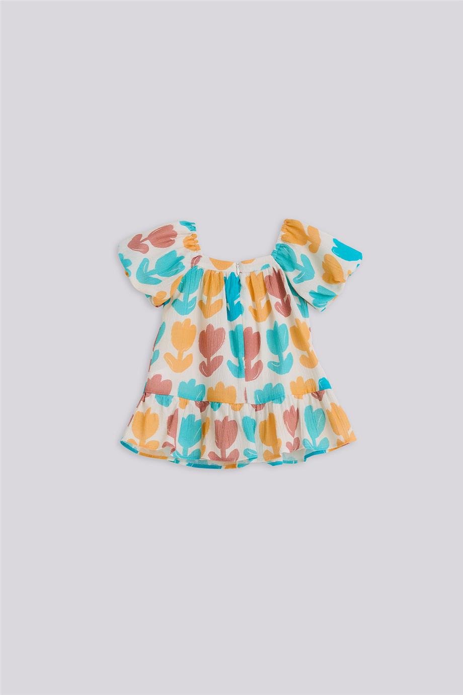 GB Baby Kız Bebek Desenli ElbiseGB Baby Kız Bebek Desenli Elbise