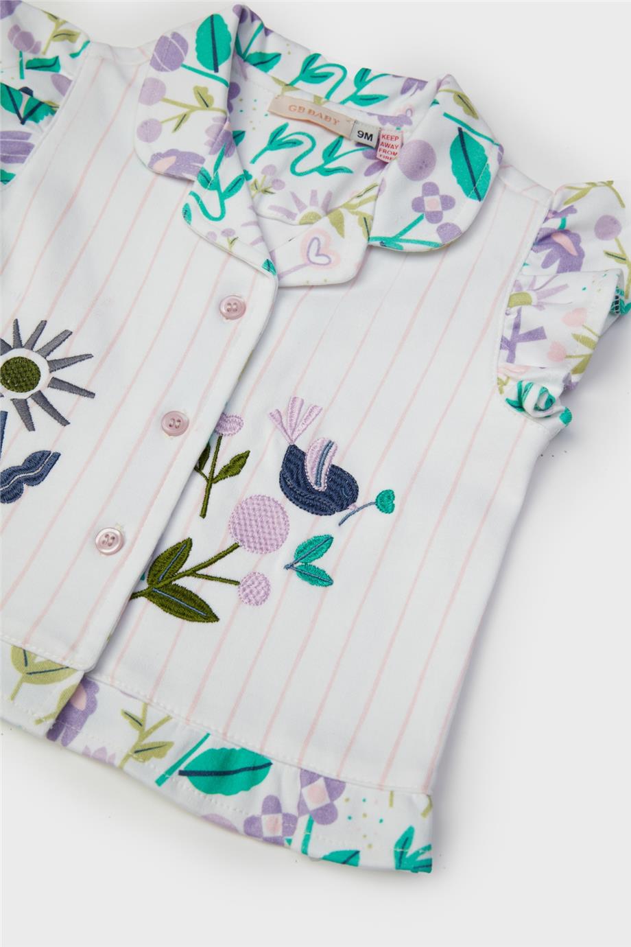 GB Baby Kız Bebek Desenli Pijama Takımı