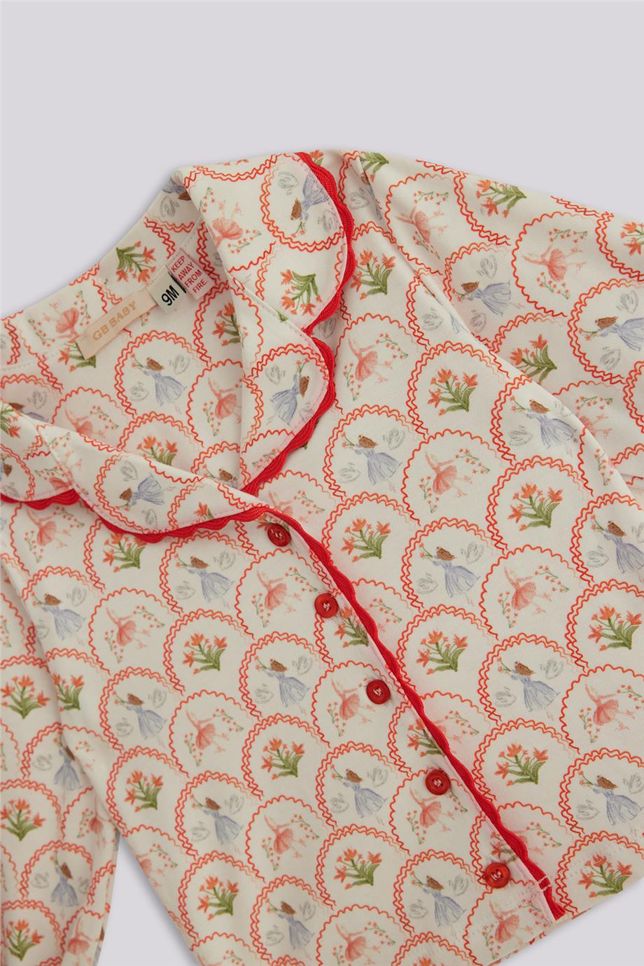 GB Baby Kız Bebek Desenli Pijama TakımGB Baby Kız Bebek Desenli Pijama Takım