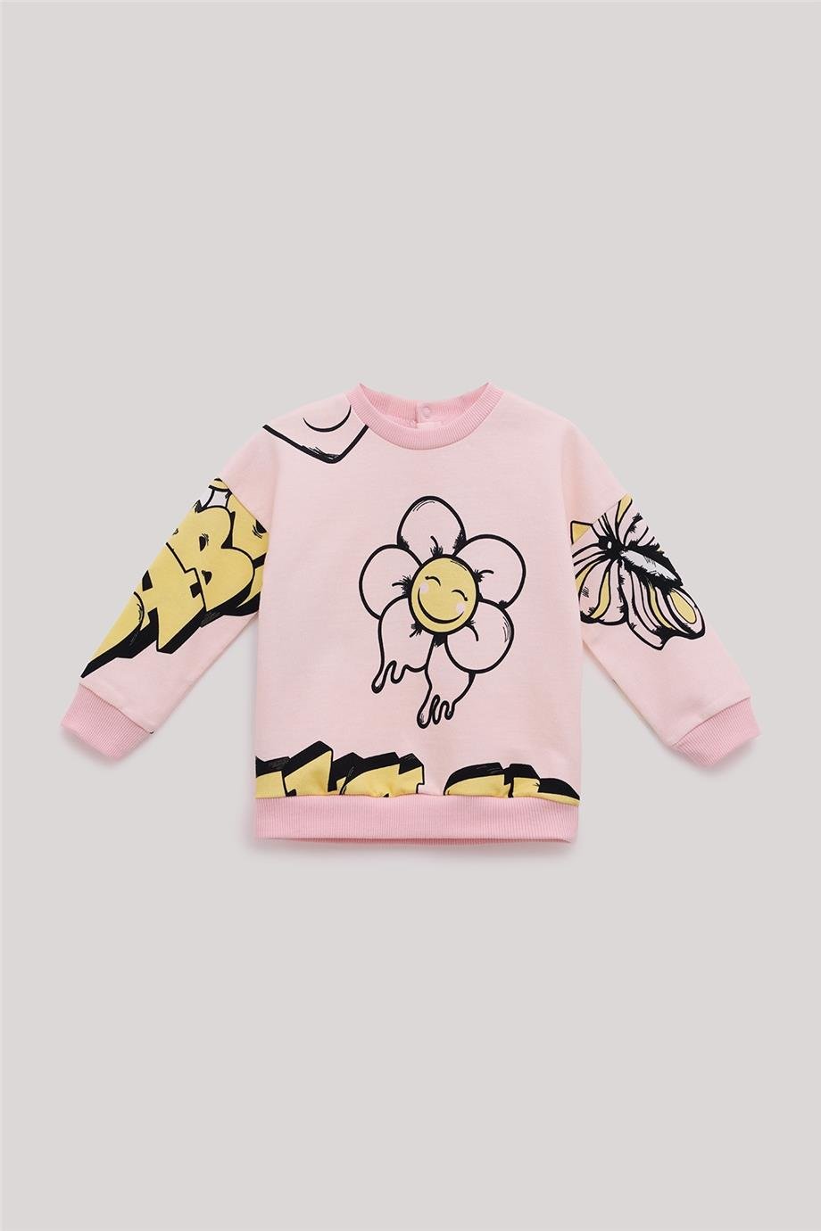 GB Baby Kız Bebek Desenli Sweatshirt