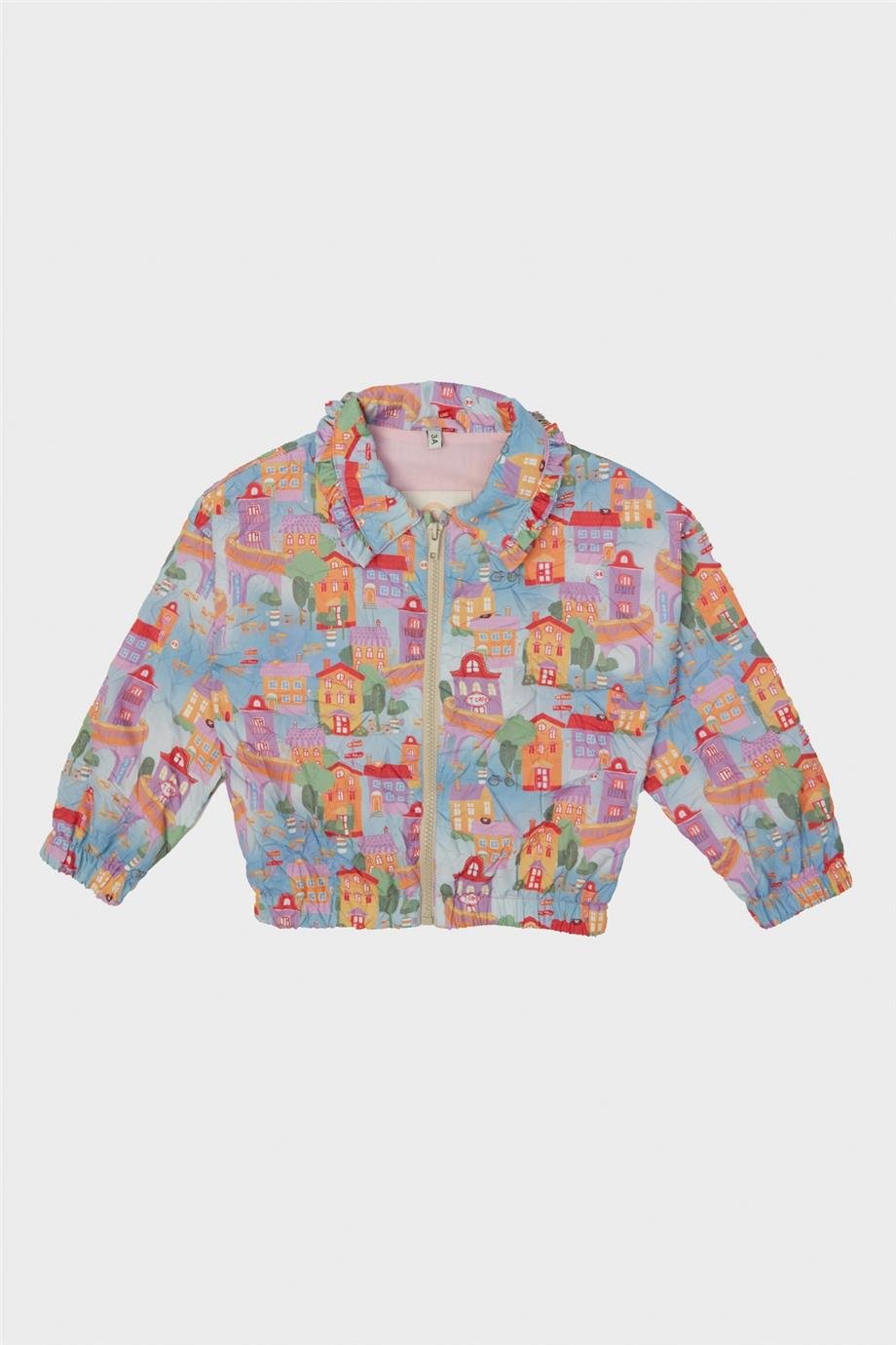 GB Baby Kız Bebek Desenli Yağmurluk