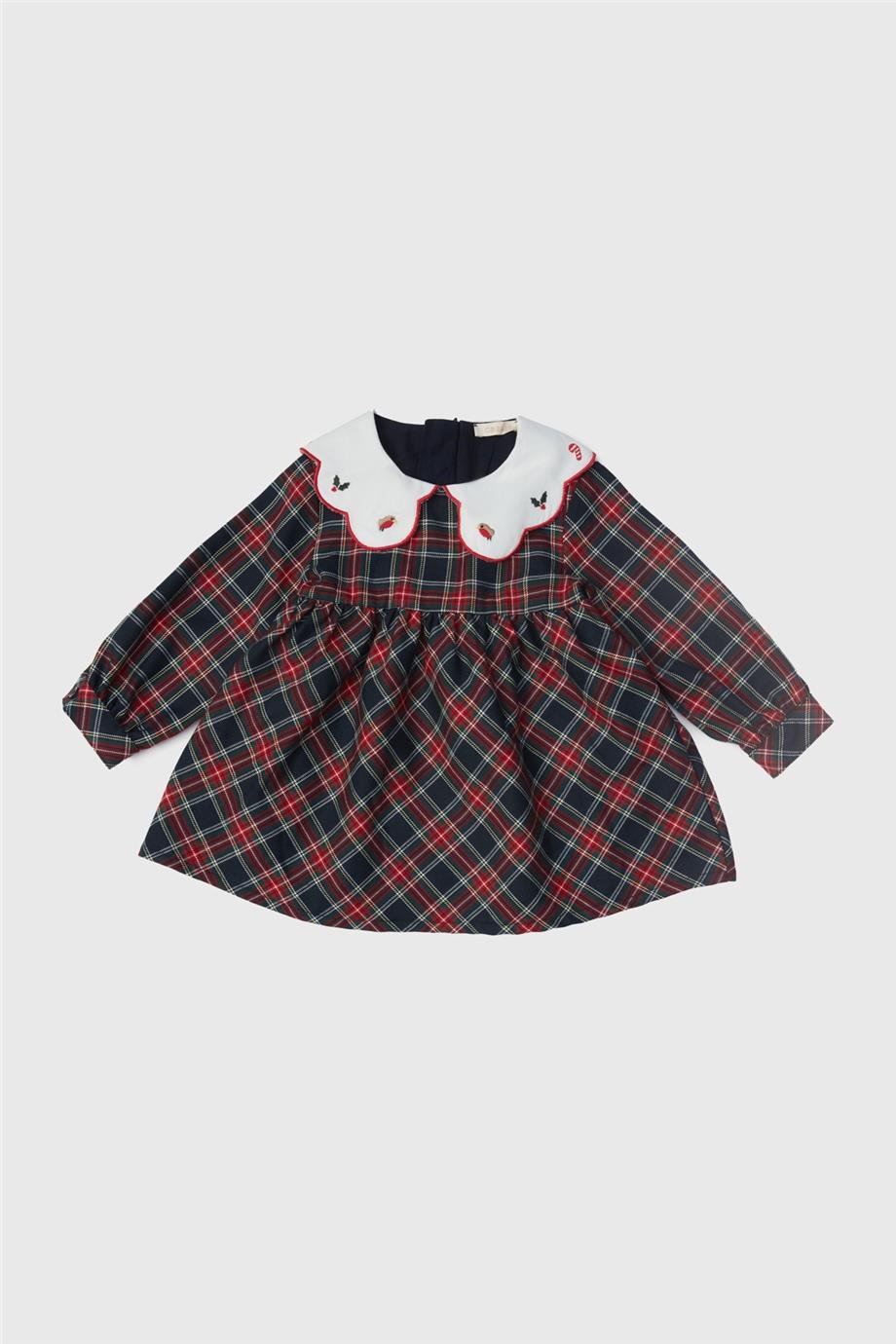 GB Baby Kız Bebek Ekose Elbise