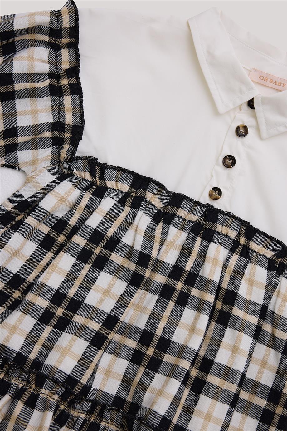 GB Baby Kız Bebek Ekose Elbise