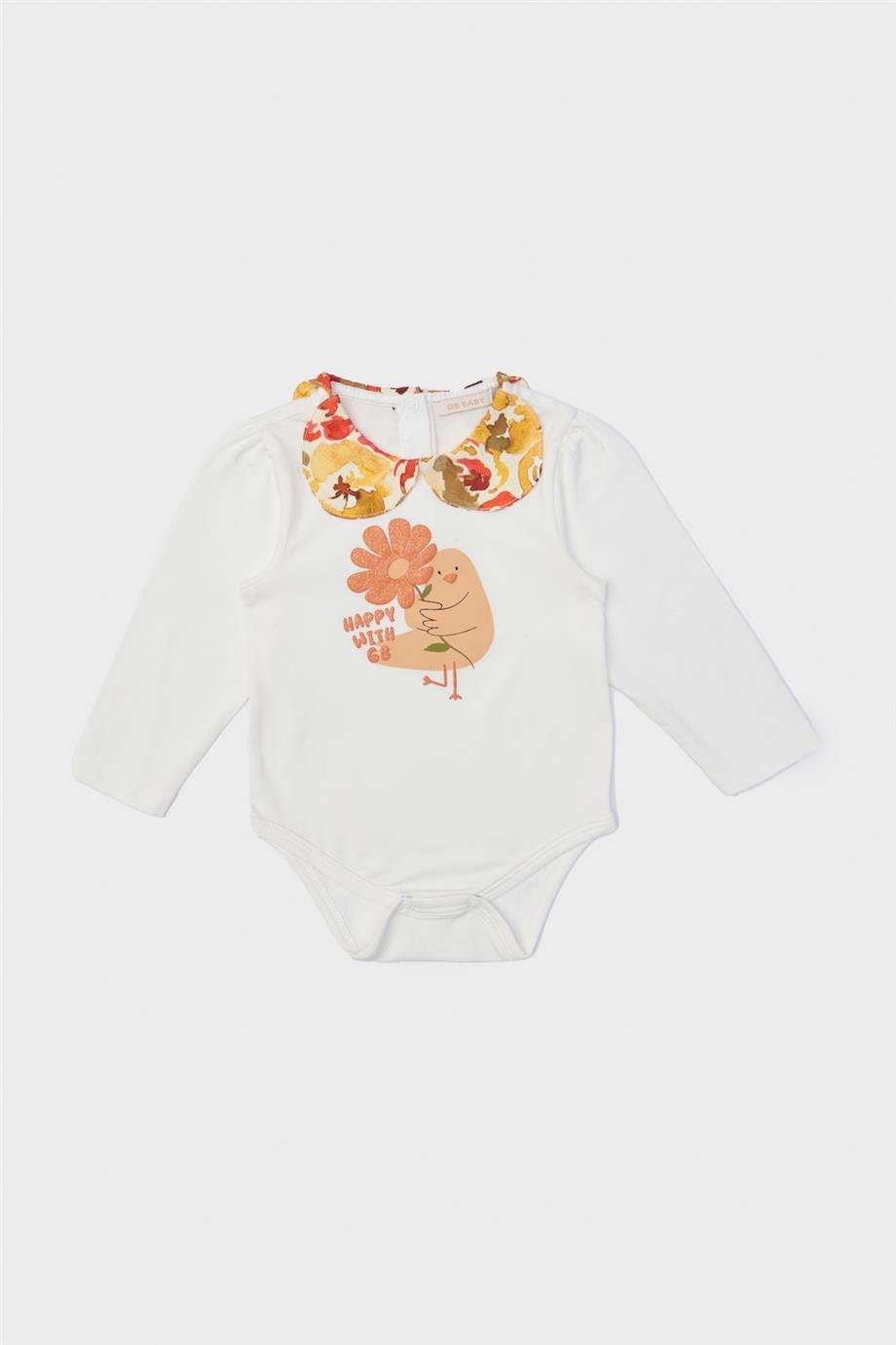 GB Baby Kız Bebek Ekru Body