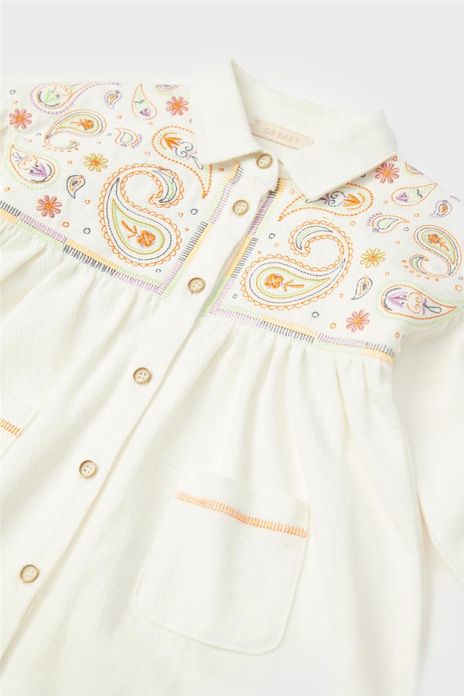 GB Baby Kız Bebek Ekru Elbise