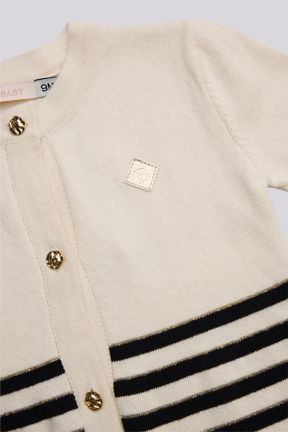 GB Baby Baby Girl Ecru CardiganGB Baby Baby Girl Ecru Cardigan