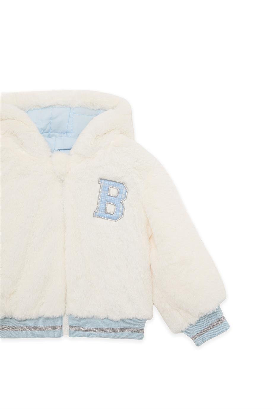 GB Baby Baby Girl Ecru CoatGB Baby Baby Girl Ecru Coat