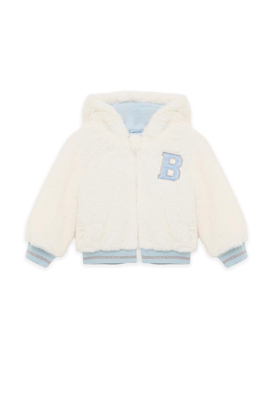 GB Baby Baby Girl Ecru CoatGB Baby Baby Girl Ecru Coat