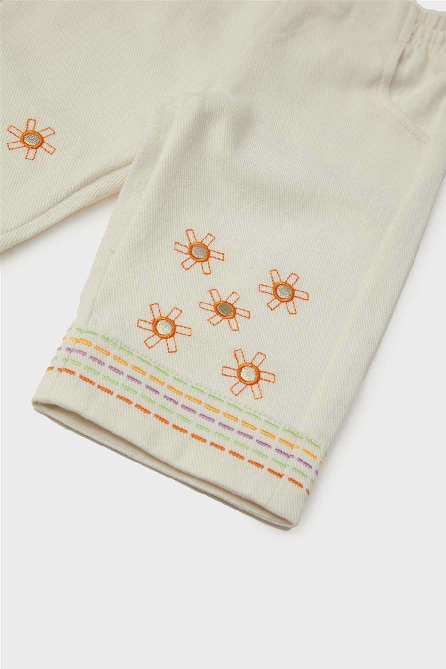 GB Baby Kız Bebek Ekru Pantolon