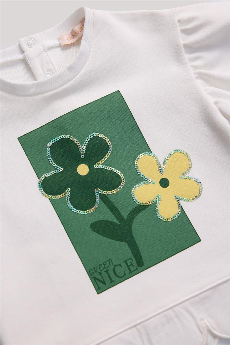 GB Baby Kız Bebek Ekru Sweatshirt