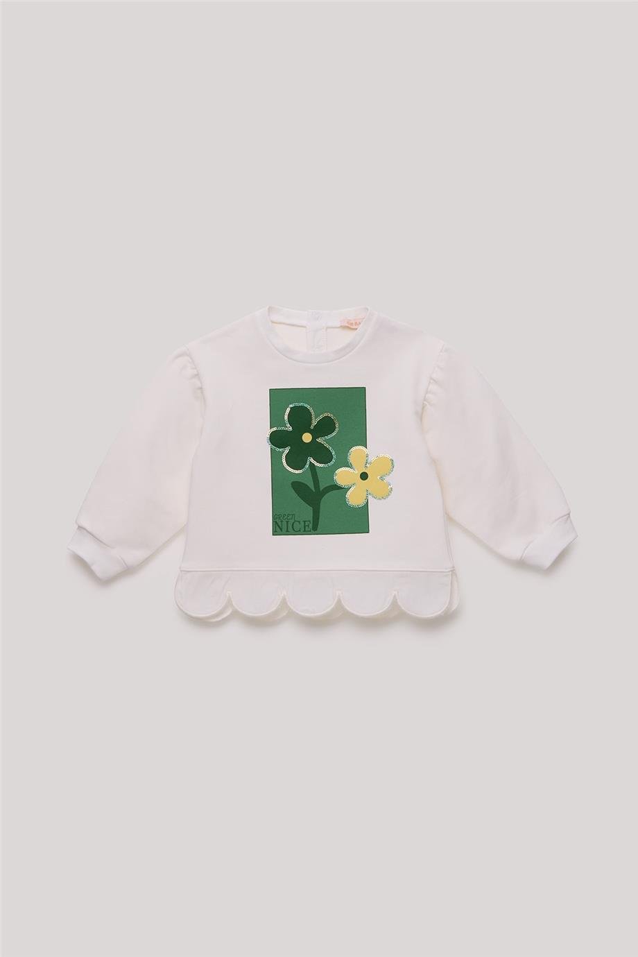 GB Baby Kız Bebek Ekru Sweatshirt